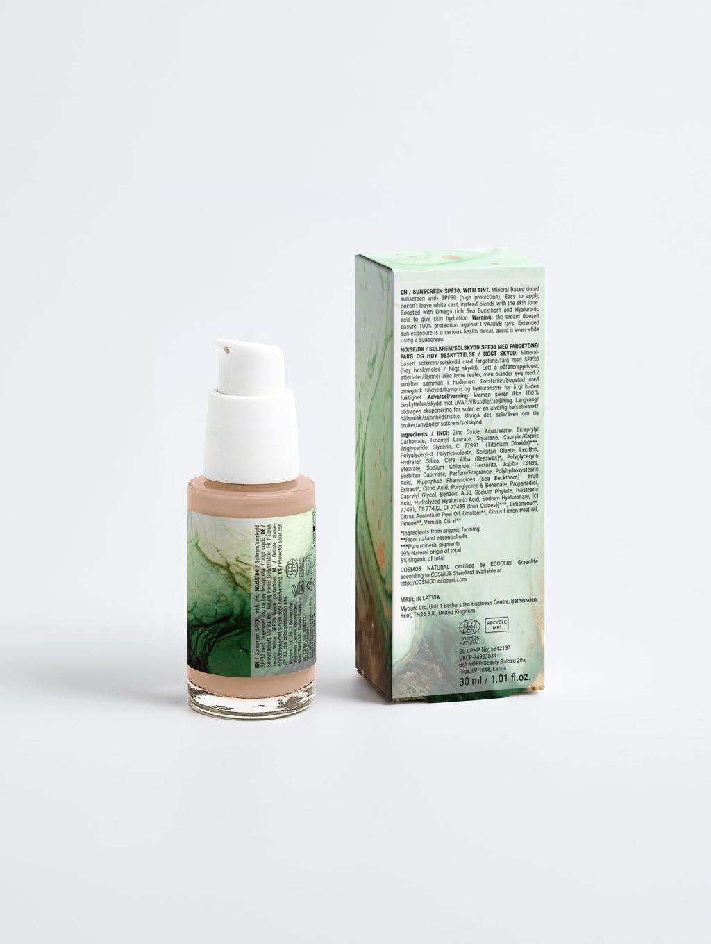 Saules aizsargkrēms SPF30, tonēts
